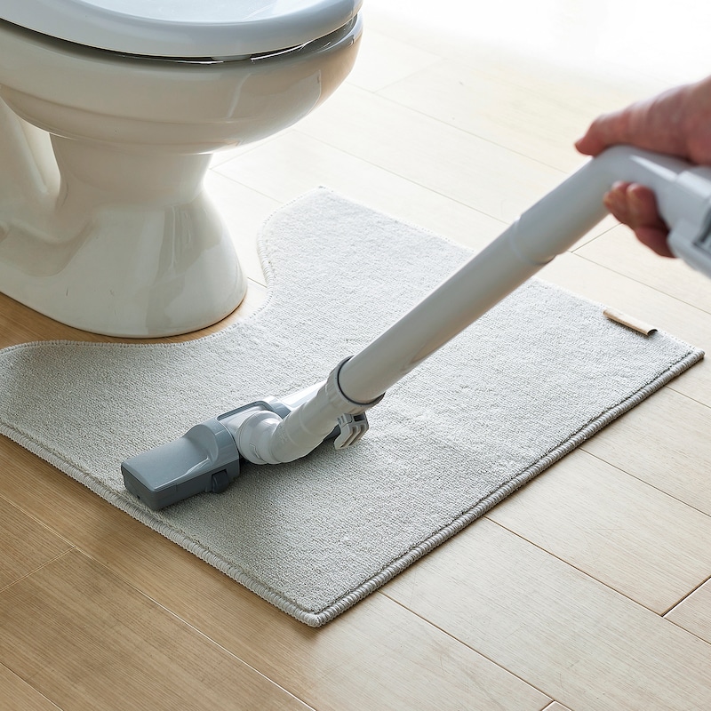 目がギュッと詰まった生地なので、ホコリや髪の毛などがマットにからまらず簡単に掃除ができます