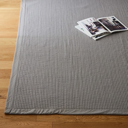 【低ホルムアルデヒド】 洗いをかけたやわらか綿素材のイブル・キルトラグ