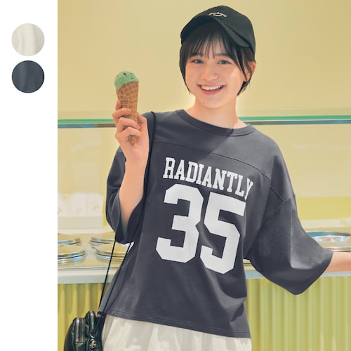 綿素材ハーフスリーブフットボールTシャツ 【子供服 半袖】