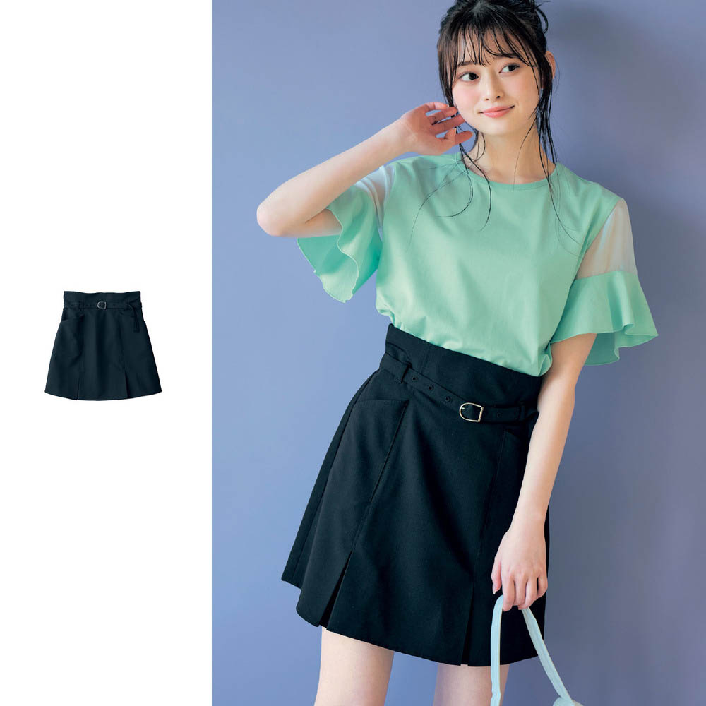 【パペル ラピス/Papel lapiz】ベルト付きボックスプリーツスカート(ウエスト調節可) 【子供服】