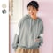 袖切替えハーフジップボリューム綿裏毛スウェットパーカ 【子供服】