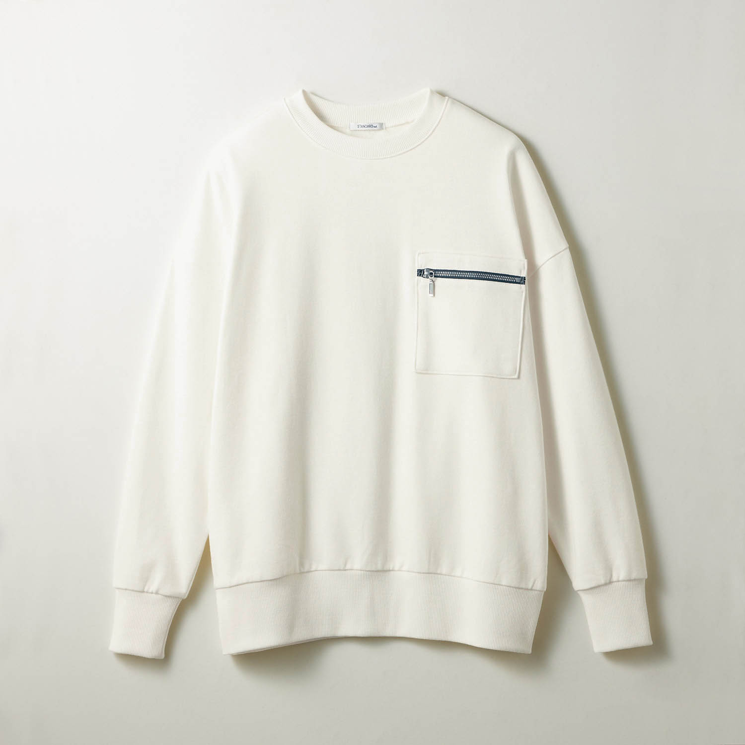 【STANDARD me】ジップポケット付きオーバーサイズ綿裏毛スウェットプルオーバー 【子供服 長袖】