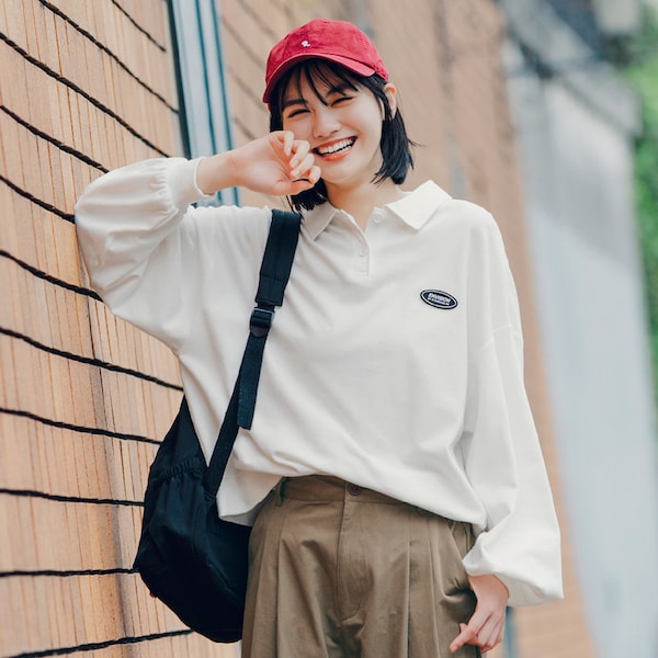 【STANDARD me】シリコンワッペン使いルーズ綿鹿の子プルオーバー 【子供服 長袖】