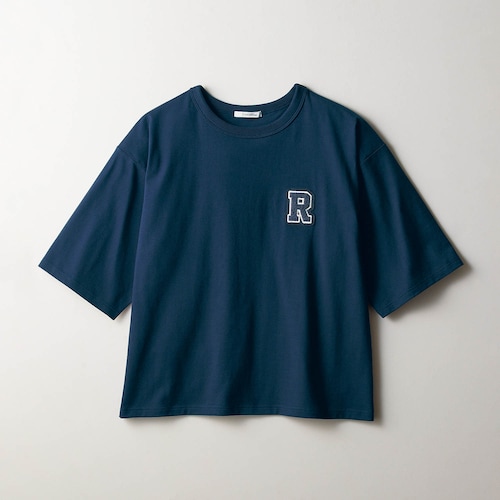 サガラ刺繍ワッペン使い綿素材ハーフスリーブタフTシャツ 【子供服 半袖】