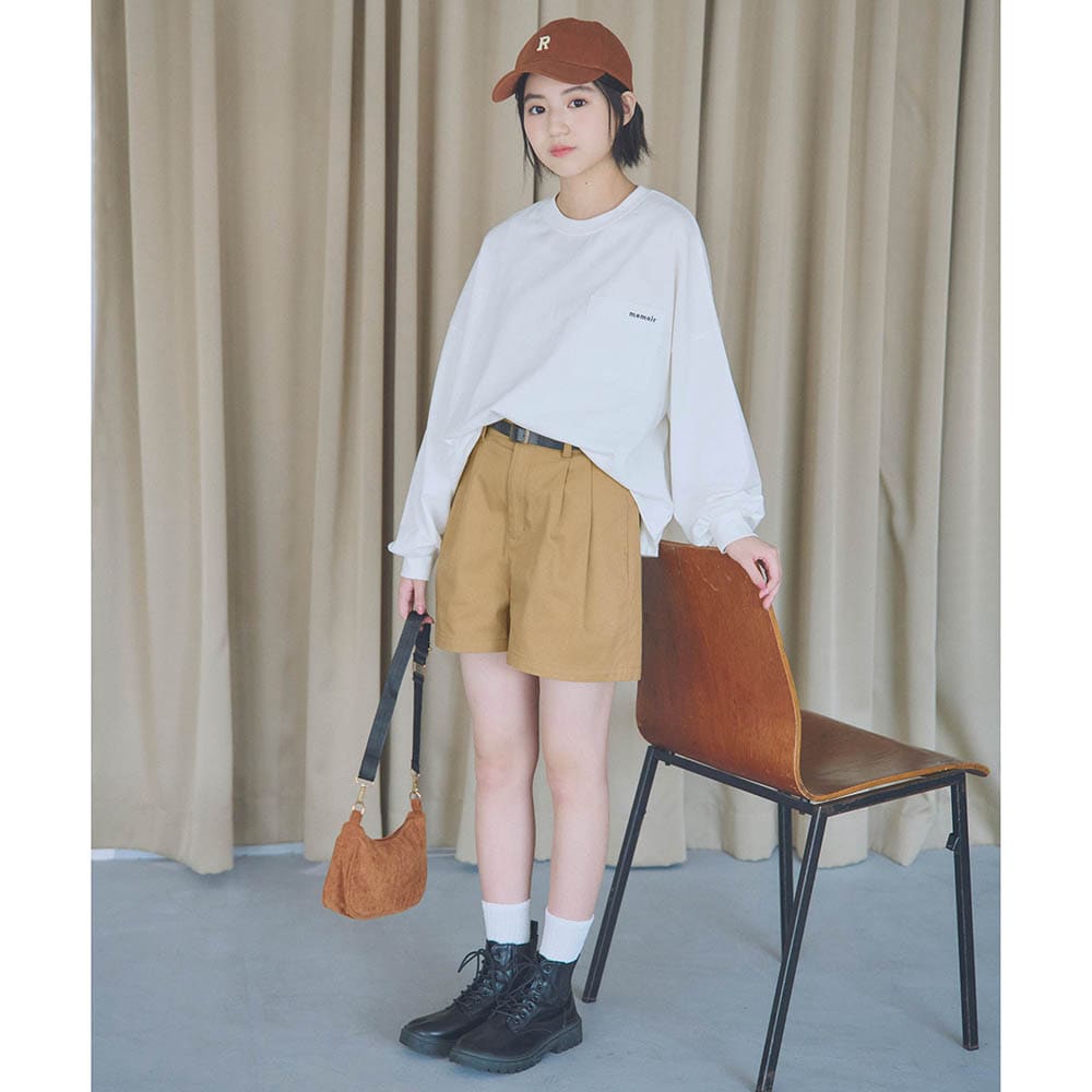 ベージュ／モデル身長158cm・サイズJ-M