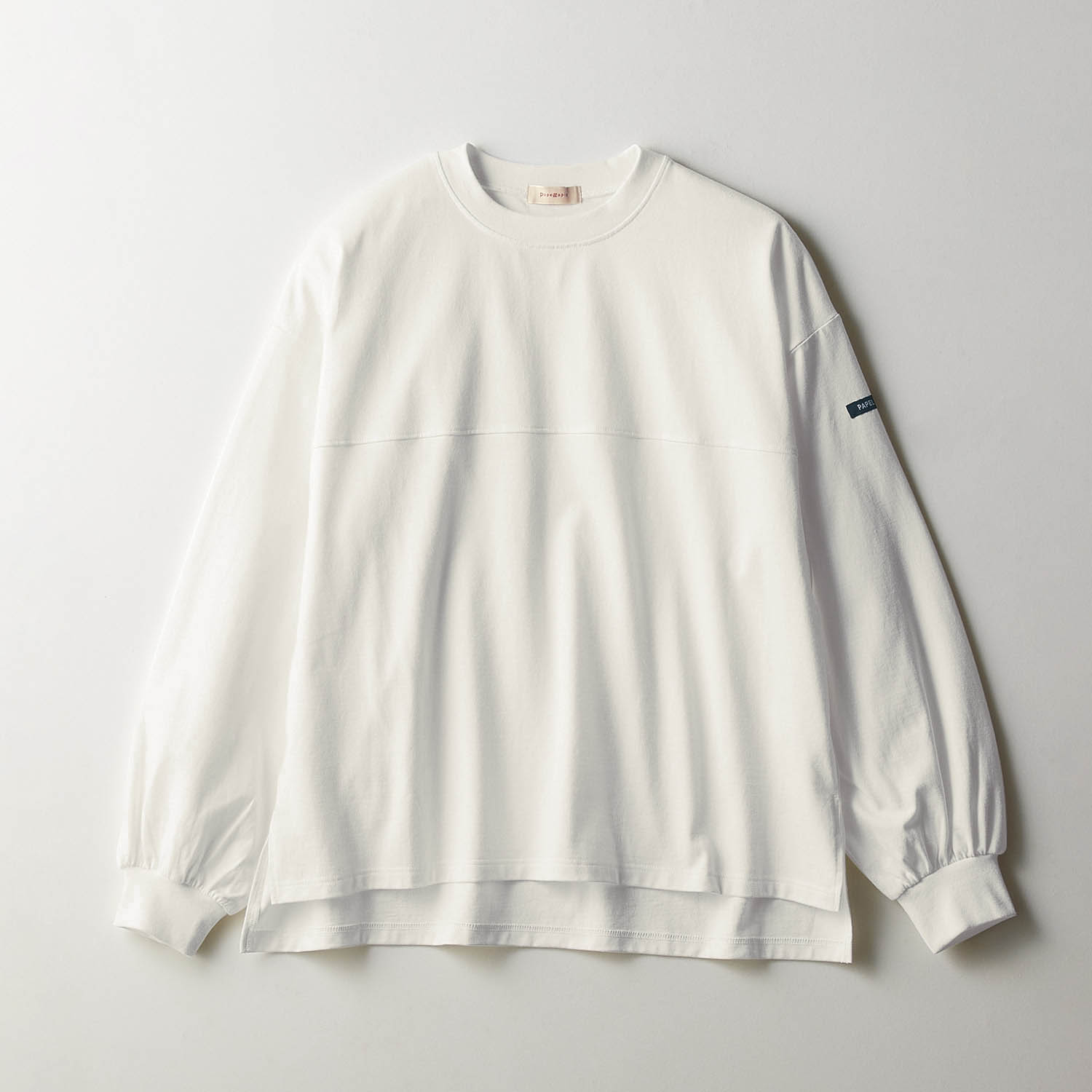 着回し力無限大!万能袖リブ切替え綿素材タフTシャツ 【子供服 長袖】 着回し力無限大!万能袖リブ切替え綿素材タフTシャツ 【子供服 長袖】