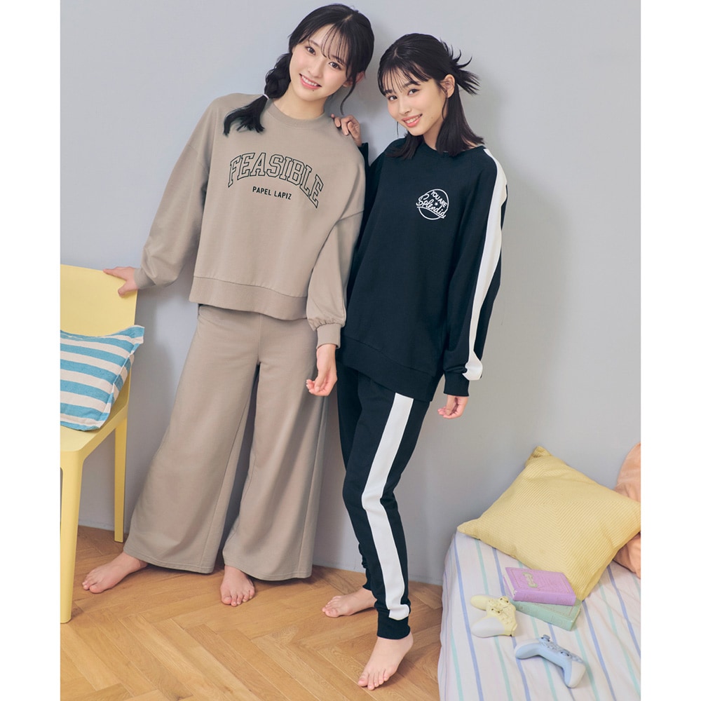 長袖プルオーバー＆ガウチョパンツパジャマ 【子供パジャマ 長袖
