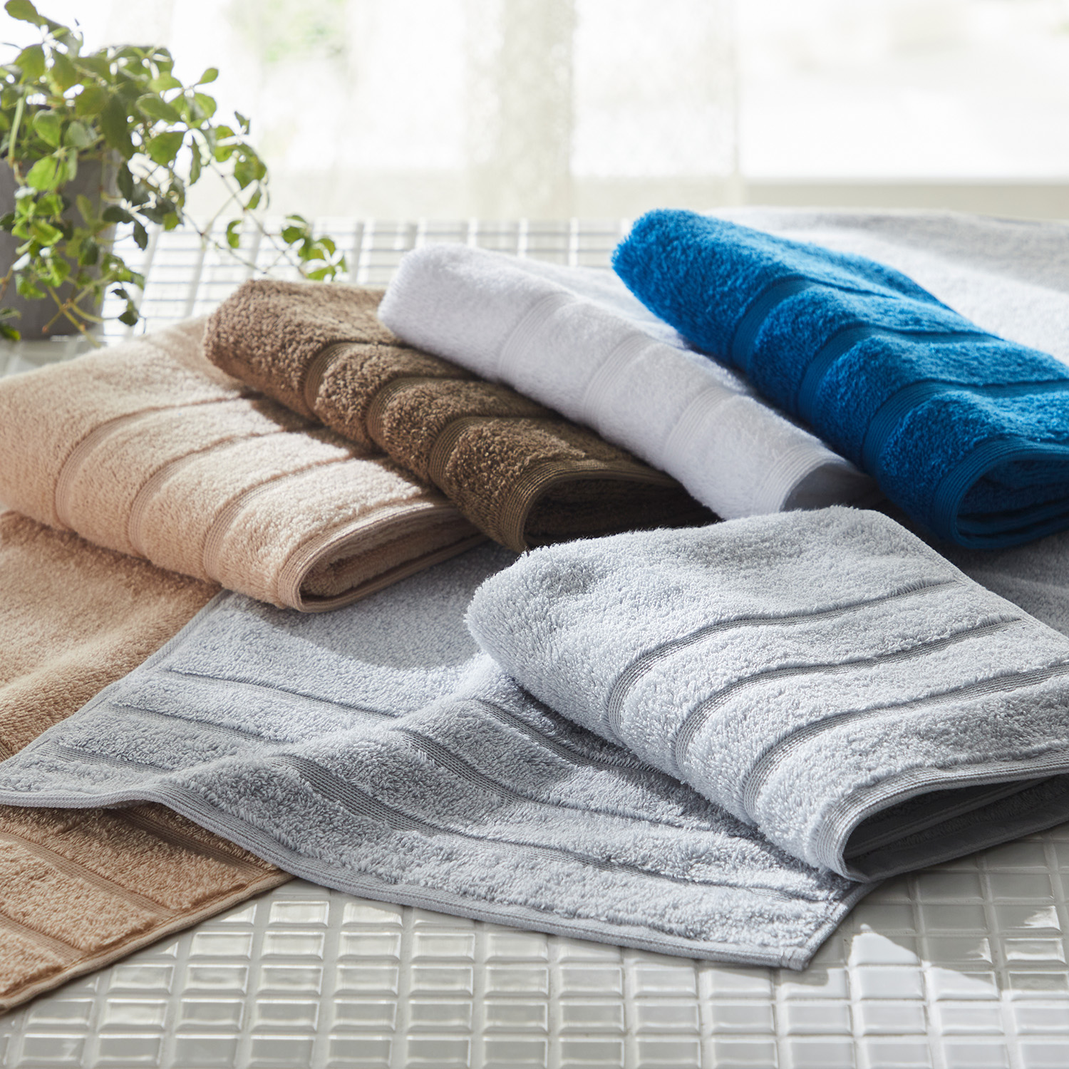 【ベルメゾン】エーゲ海産コットンの甘撚りタオル