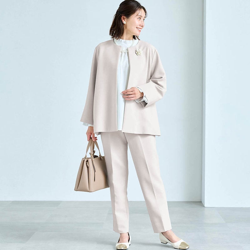 モデル身長168cm／M・股下68cm ※写真は撮影用のため股下＋6cmになります。