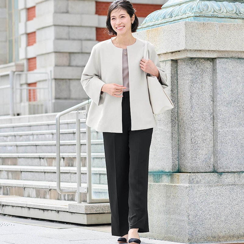 モデル身長168cm／M・股下68cm ※ジャケットのみ着用