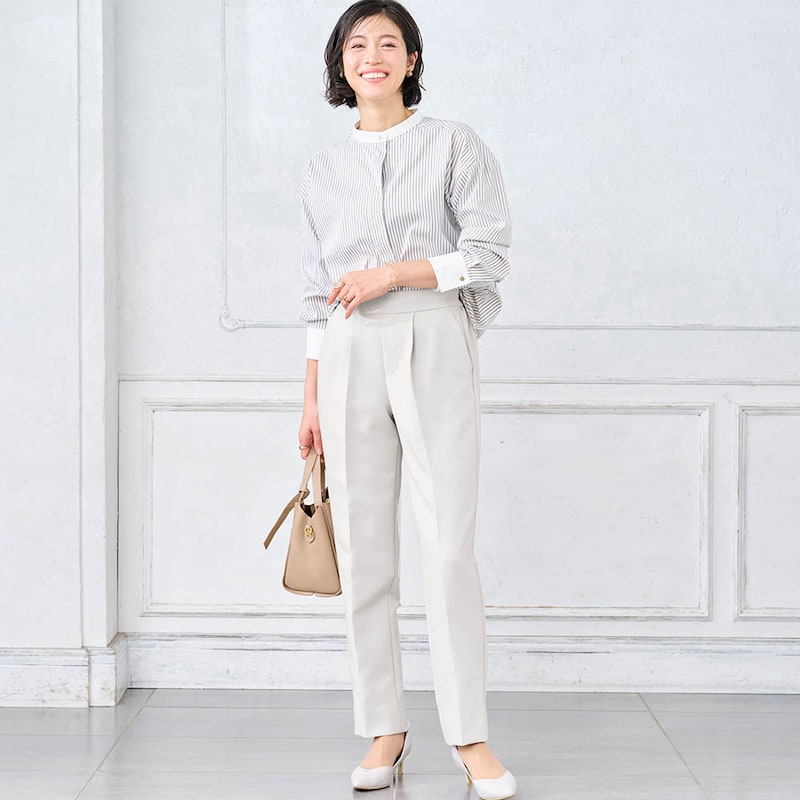 モデル身長168cm／M・股下68cm ※写真は撮影用のため股下＋6cm、パンツのみ着用