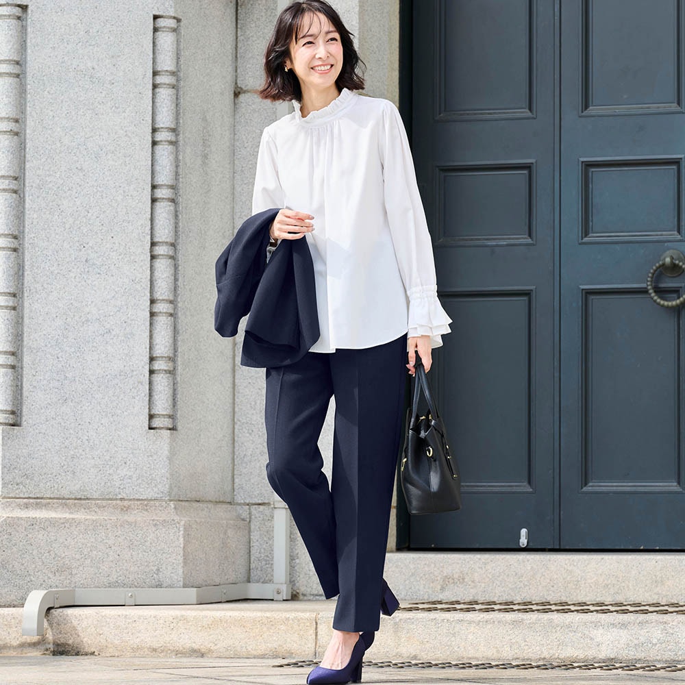 3点セットこなれパンツスーツ【入卒・通勤】(丈が選べる)(スタイル