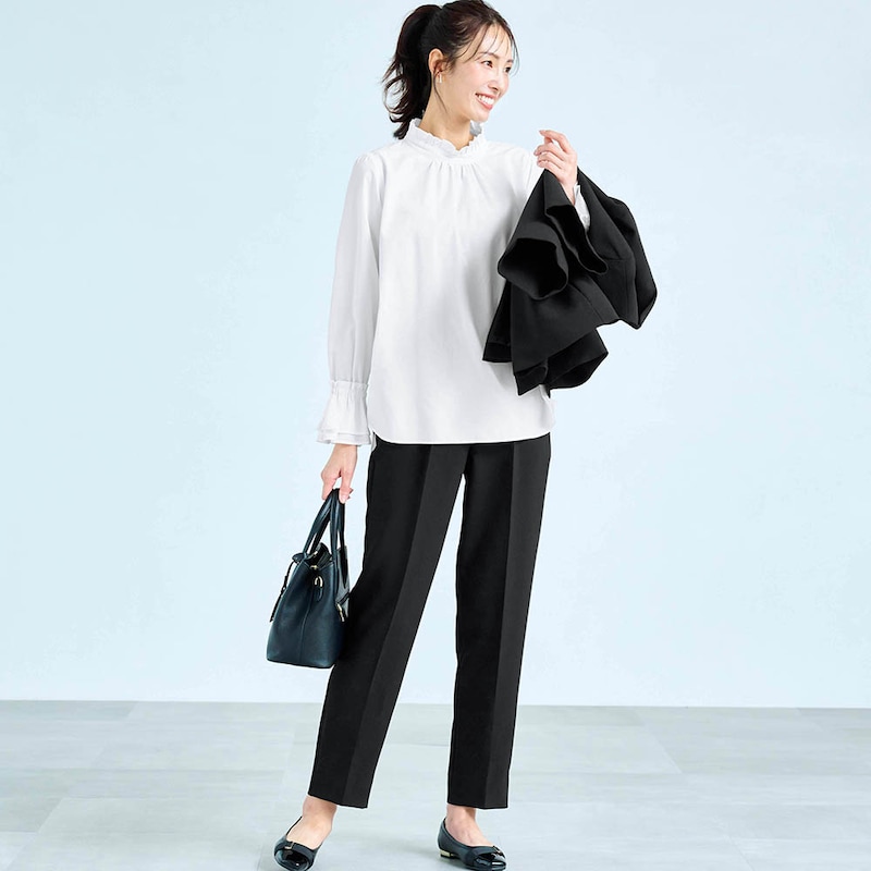 モデル身長173cm／M・股下68cm ※写真は撮影用のため股下＋6cmになります。