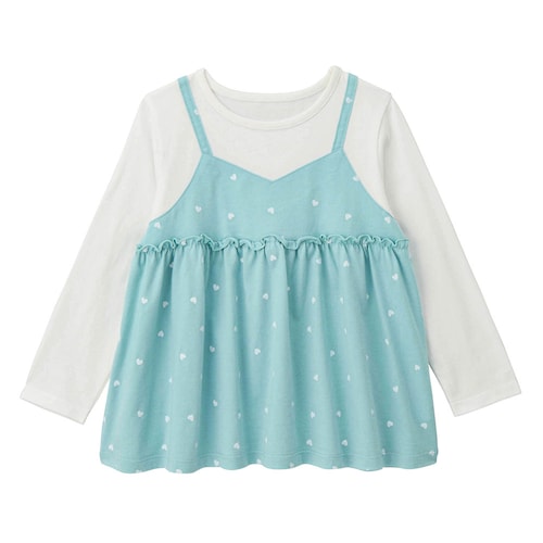 キャミドッキングカットソー長袖Tシャツ 【子供服】