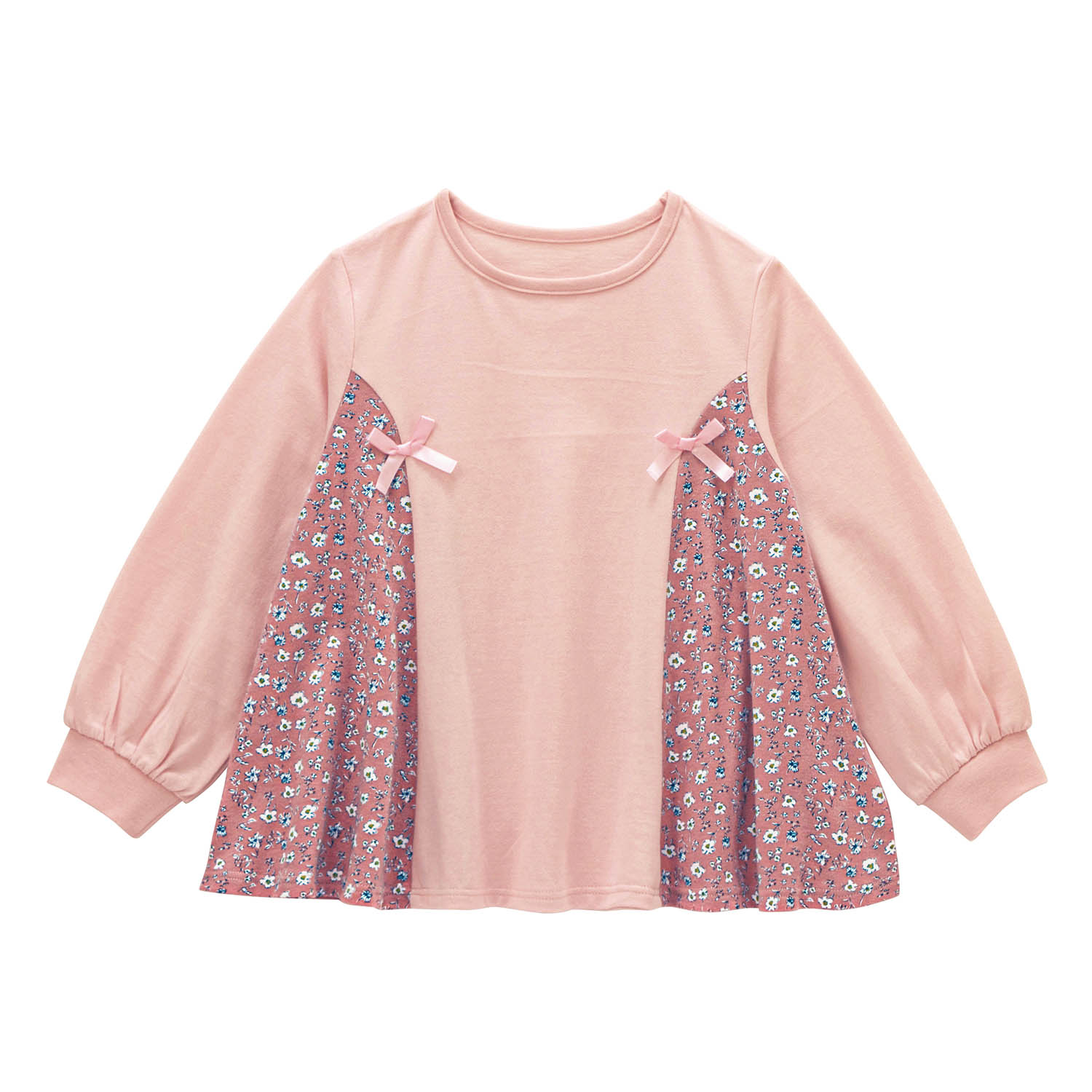 【ジータ/GITA】サイド切替え長袖チュニックTシャツ 【子供服】