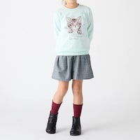 グレンチェック／モデル身長130cm・130サイズ着用