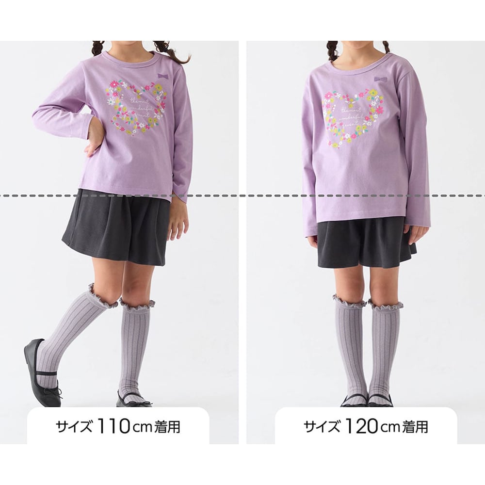サイズ別着用比較／モデル身長115cm