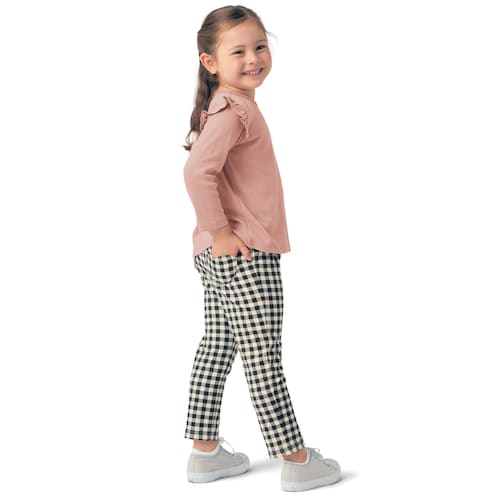 ウエスト配色ハートポケットミニ裏毛ロングパンツ 【子供ズボン】