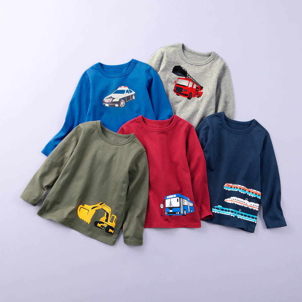 【保育園服】ワクワクプリントの長袖Tシャツ5枚セット 【子供服】(ジータ/GITA) 【保育園服】ワクワクプリントの長袖Tシャツ5枚セット 【子供服】(ジータ/GITA)