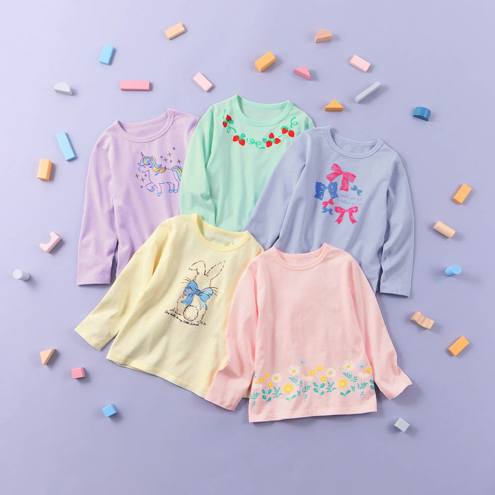 【保育園服】ワクワクプリントの長袖Tシャツ5枚セット 【子供服】(ジータ/GITA) 【保育園服】ワクワクプリントの長袖Tシャツ5枚セット 【子供服】(ジータ/GITA)