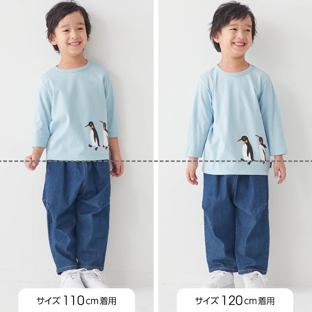 サイズ別着用比較／モデル身長108cm