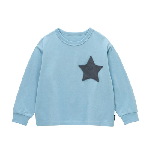 大きな名札ココモチーフ付き袖リブ長袖Ｔシャツ 【子供服】