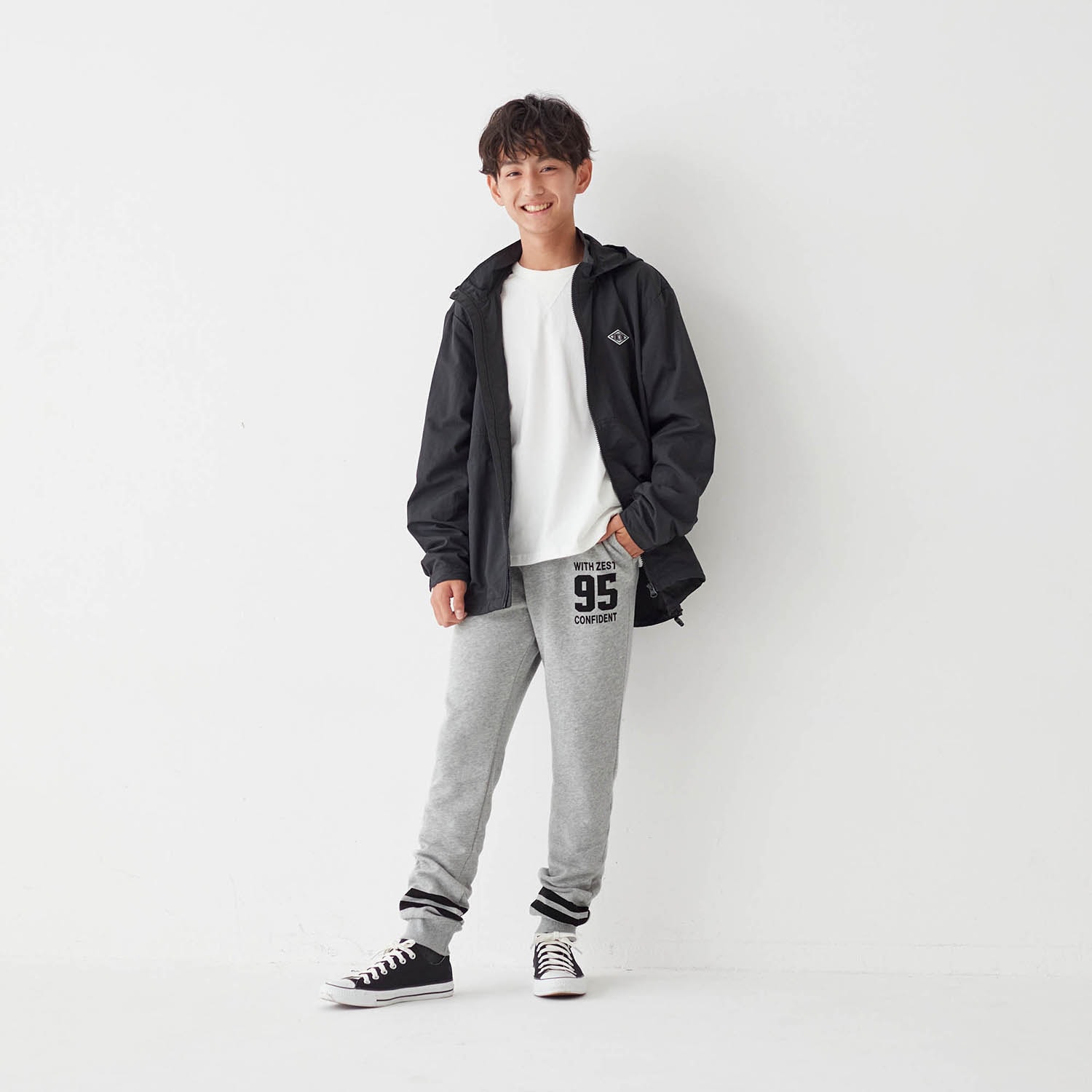 胸元ワンポイント撥水ウィンドブレーカー 【子供服】(ソニック