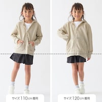 サイズ別着用比較／モデル身長115cm