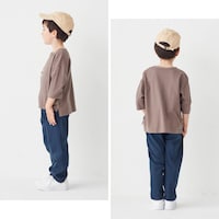 ネイビー／モデル身長111cm・110サイズ着用