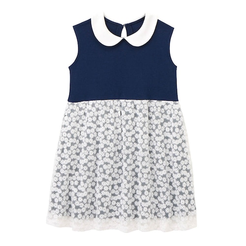 【リラックスフォーマル】レーススカートドッキングフォーマルワンピース 【子供服 フォーマル】