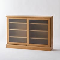 ナチュラル／ガラス扉・幅120cm