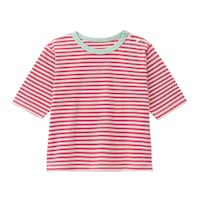 ピンク×オフホワイトボーダー