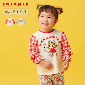 【スイマー/SWIMMER】SWIMMERコラボ キャンディスリーブ長袖Tシャツ 【ベビー服】