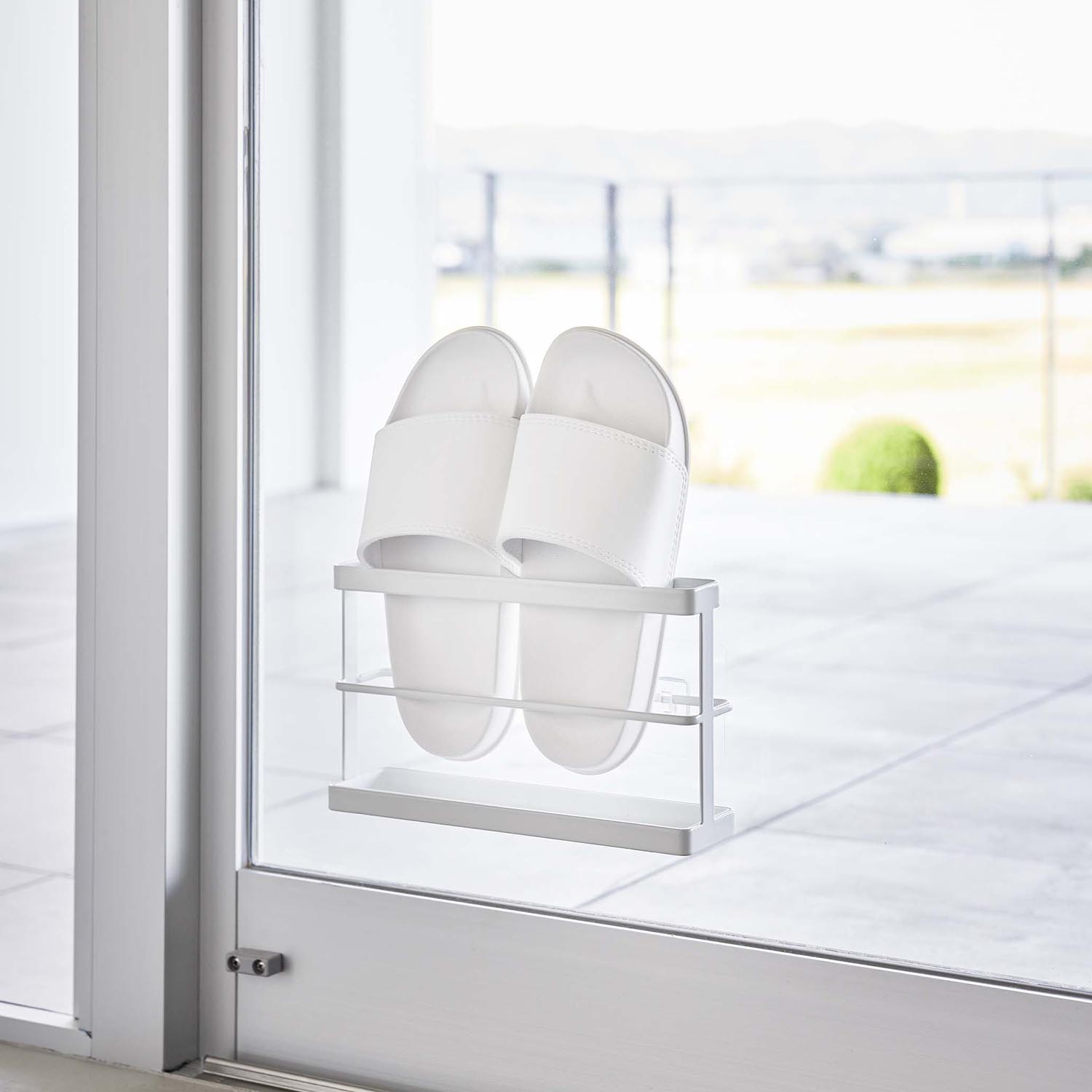 【タワー/tower】ツーウェイ ベランダ スリッパラック トレー付き 【タワー/tower】ツーウェイ ベランダ スリッパラック トレー付き