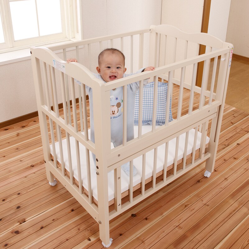 KATOJI ミニベットツーオープン ベビーベッド ホワイト ハイタイプ  