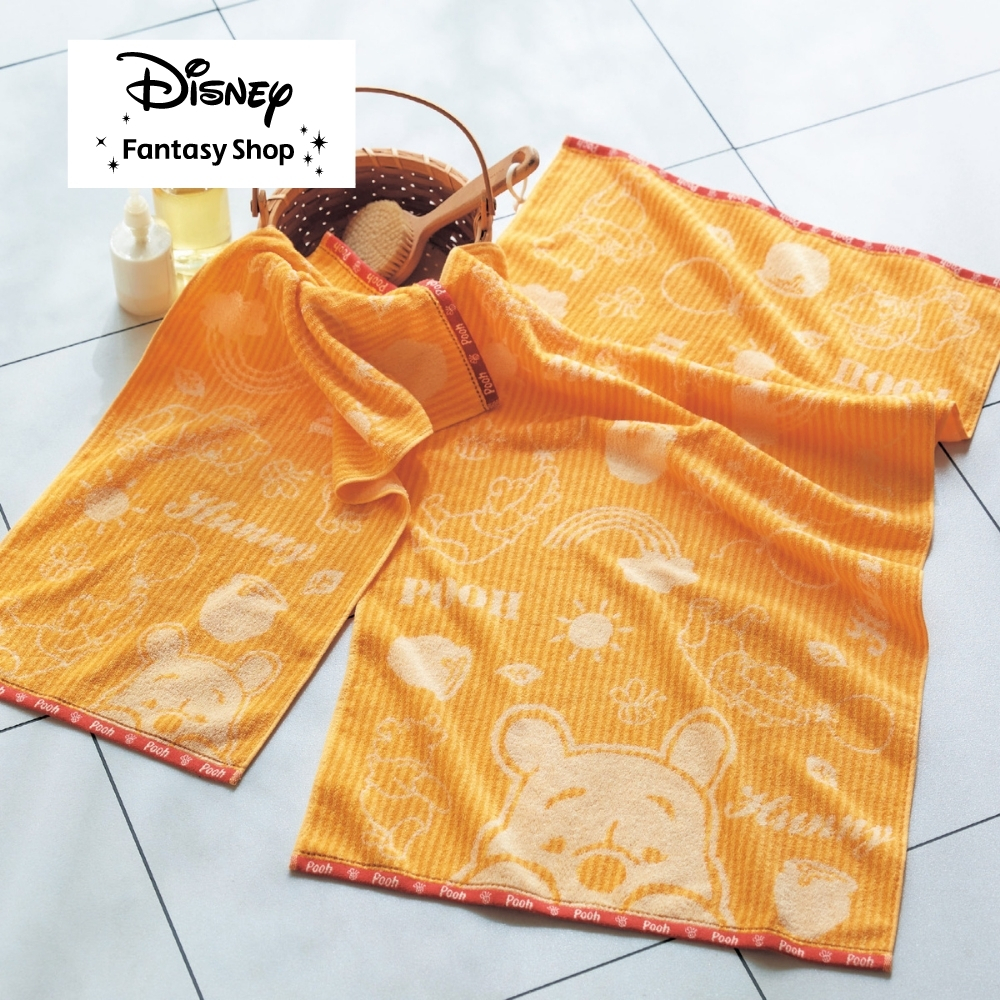【ディズニー/Disney】柄がかわいいタオル同色セット(フェイス3枚・バス2枚)「くまのプーさん」