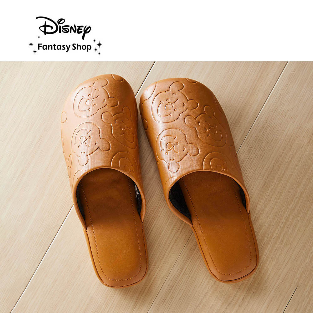 【ディズニー/Disney】合成皮革の型押しスリッパ(選べるキャラクター)