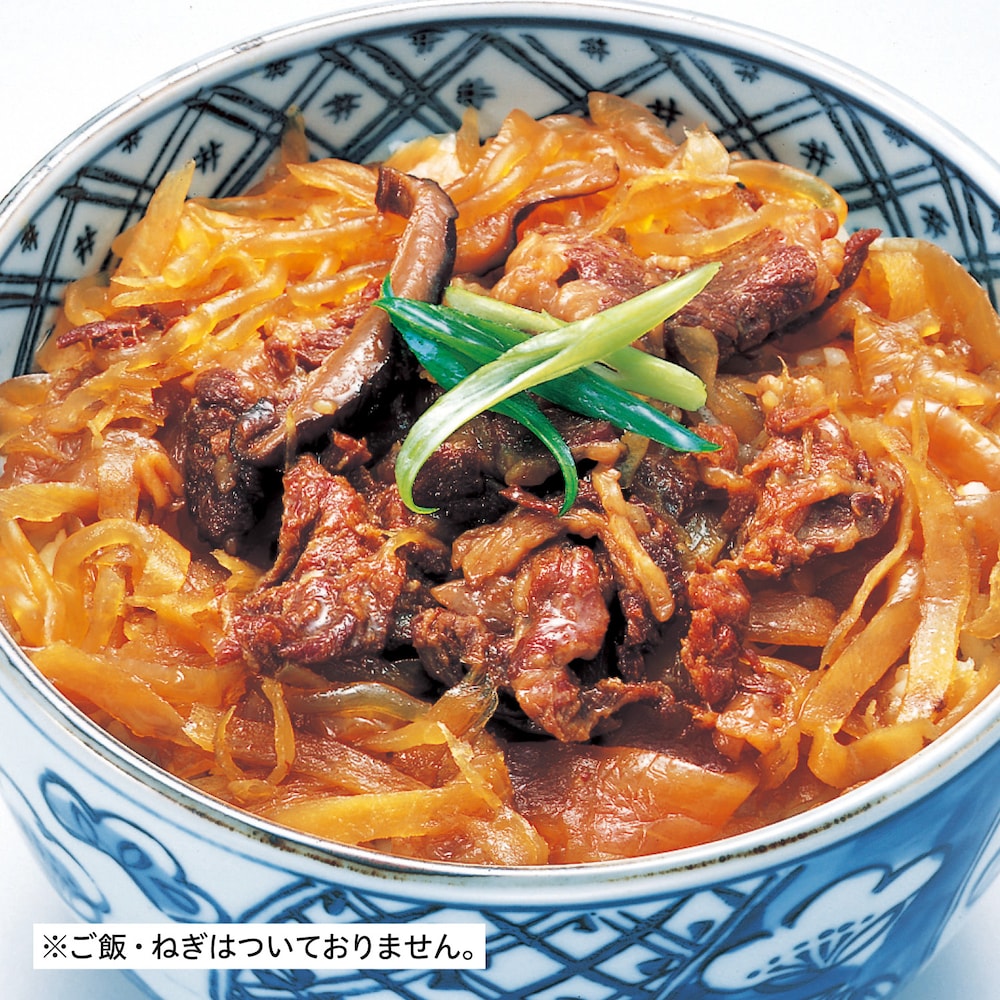 肉の三田屋総本家が素材にこだわり、丹精込めた牛すき焼丼です。国産牛に、玉ねぎ、糸こんにゃく、ごぼう、椎茸を加え、肉の旨味が溶けた味わい深い美味しさです。【三田屋総本家】全国的に有名な肉の産地兵庫県三田