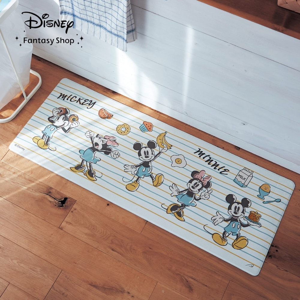 【ディズニー/Disney】もっちりした踏み心地の拭けるキッチンマット(選べるキャラクター)