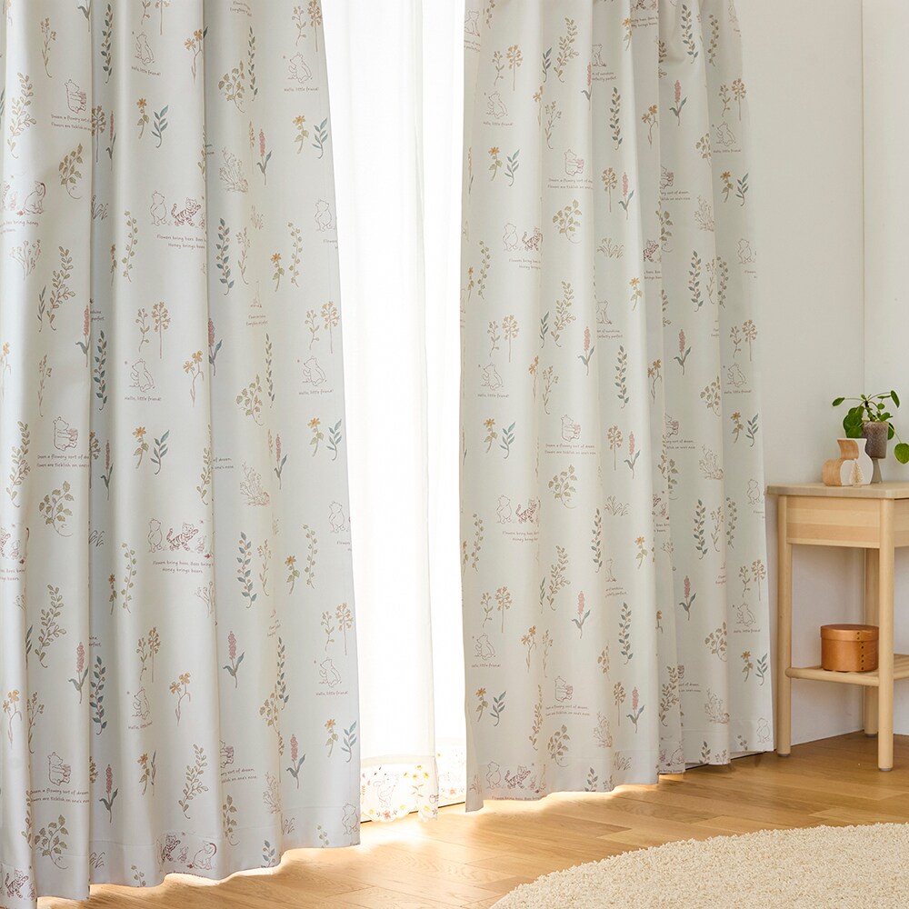 遮光・遮熱・防音カーテン「クラシック・プー」(ディズニー/Disney