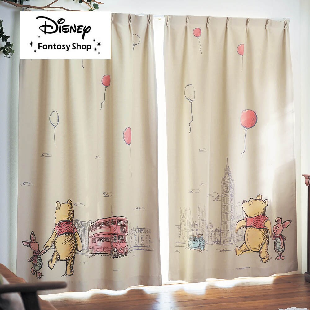 【ディズニー/Disney】一枚絵のような遮光・遮熱カーテン 「くまのプーさん」