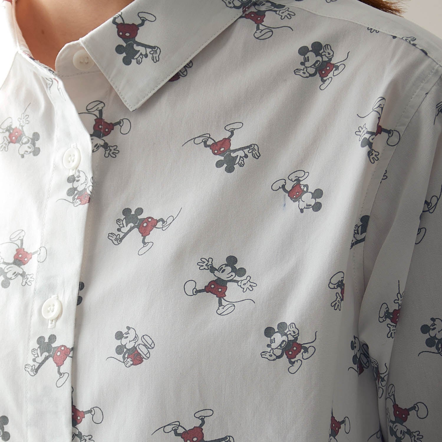 半袖 シャツ MICKEY MOUSE ミッキーマウス ディズニー 総柄 オープン | 大きいサイズの服【サカゼン公式通販】