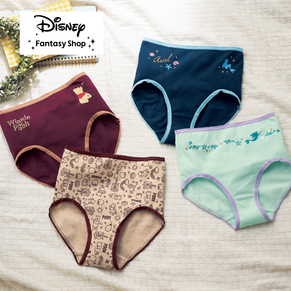 【ディズニー/Disney】お腹すっぽり深ばき綿混ショーツ2柄セット(選べるキャラクター)