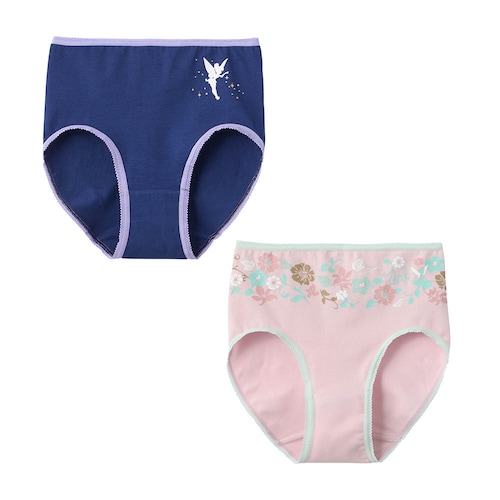 お腹すっぽり深ばき綿混ショーツ2柄セット（選べるキャラクター）