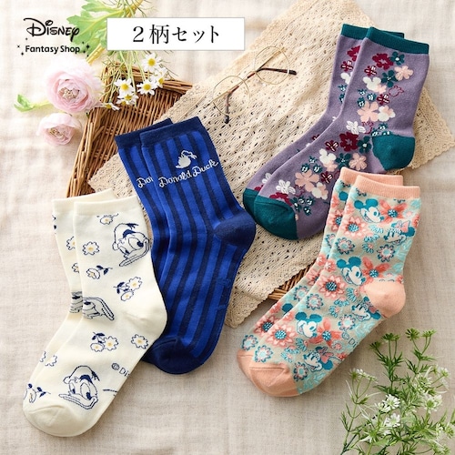 【新柄登場】 クルー丈靴下2柄セット（選べるキャラクター）