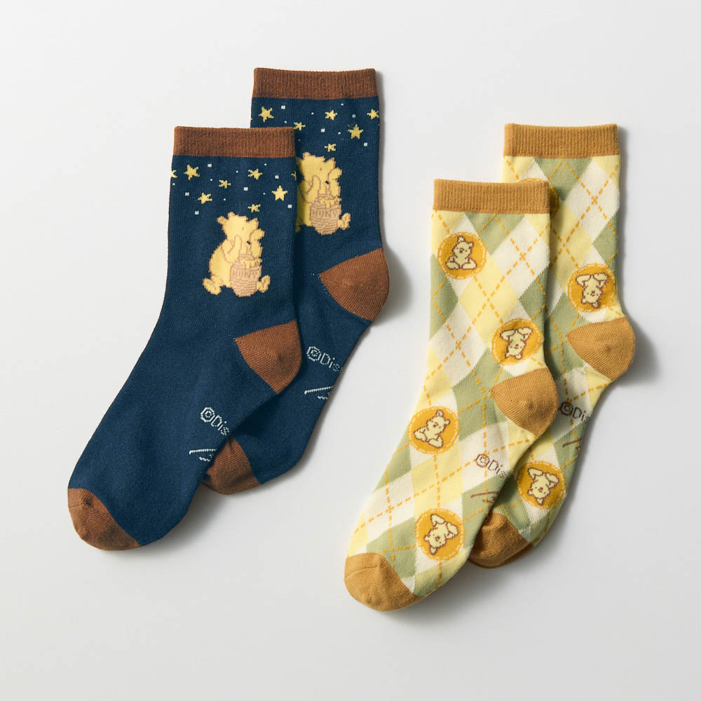 クルー丈靴下2柄セット(選べるキャラクター)(ディズニー/Disney) クルー丈靴下2柄セット(選べるキャラクター)(ディズニー/Disney)