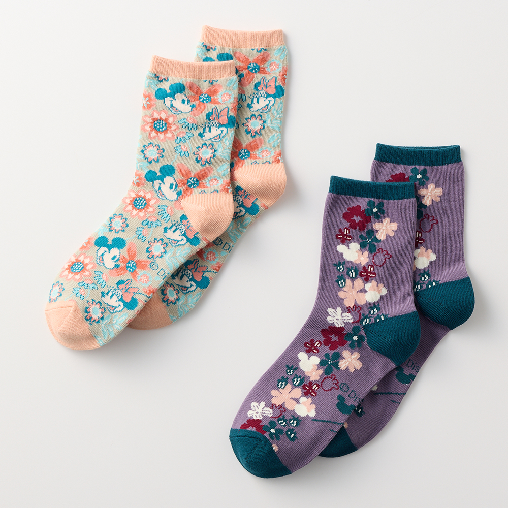 クルー丈靴下2柄セット(選べるキャラクター)(ディズニー/Disney) クルー丈靴下2柄セット(選べるキャラクター)(ディズニー/Disney)