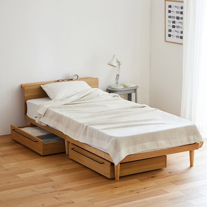 別売りのワゴンでベッド下を活用(商品番号：1272911/高さ17cm)