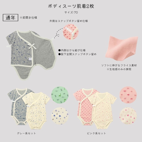 これさえあれば安心！はじめての育児応援セット（乳児用：70サイズ） 【ベビー服】