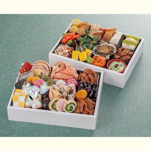 【予約商品】【11月10日まで10%OFF】 喪中おせち二段重